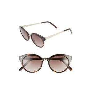 SEAFOLLY Killarney 50mm Cat Eye Sunglasses In Tan Warm Pink/ Gold